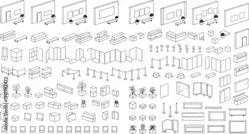 A blurry image of musical notes and symbols isolated on transparent background