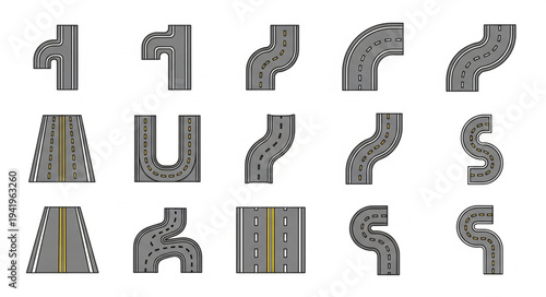 Road Construction Elements - A Collection of Roadway Sections.