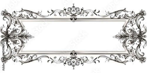 Baroque ornate frame with vintage classical decoration