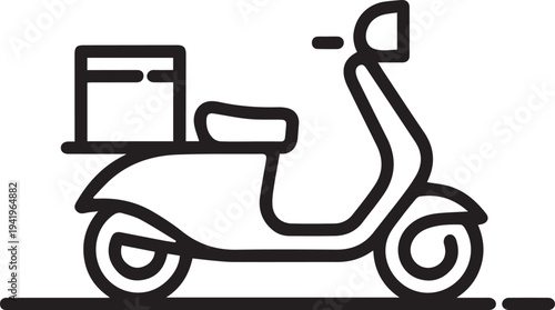 unique minimalist Delivery scooter icon