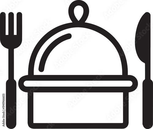 restaurant dinner vector icon