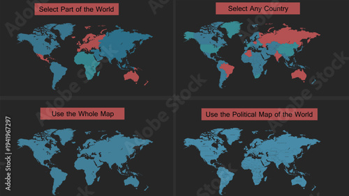 world map infographics