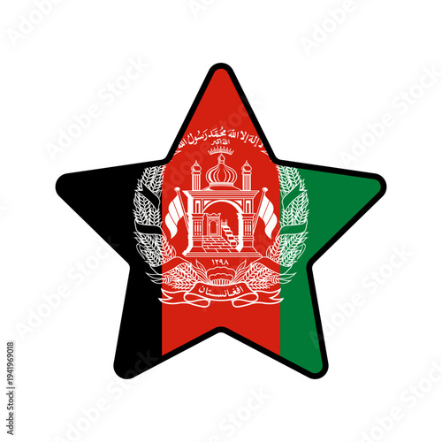 Star with the Afghanistan flag
Vector Star with the flag on a white background