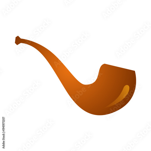 tobacco pipe isolated on white background