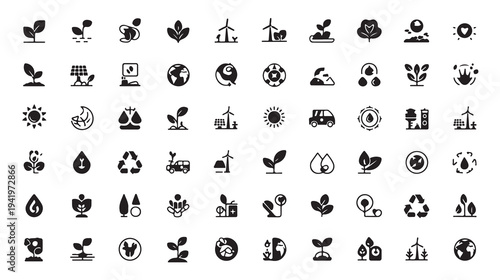 Collection of 50 black and white environmental nature