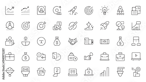 Minimal monoline of business finance and technology concepts