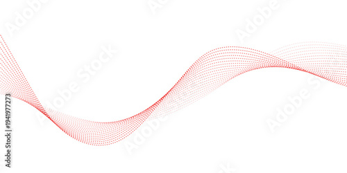 Abstract red wavy lines illustration