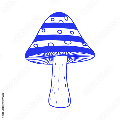 Mushroom Nature Fungus Doodle Illustration