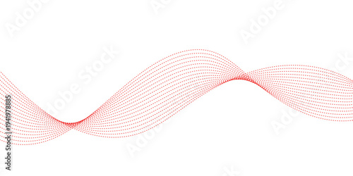 Abstract red wavy lines illustration