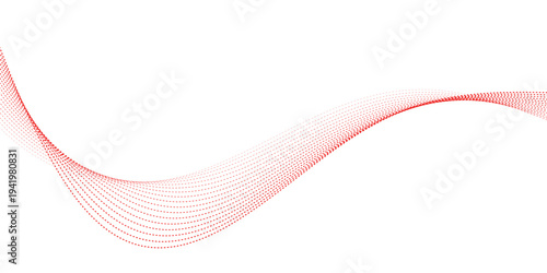 Abstract red wavy lines illustration