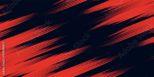 dynamic red splatter design with vintage halftone patterns and distressed textures, perfect for street-style branding or sports-themed visuals