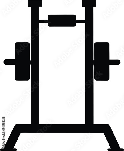 standing leg curl machine silhouette vector art illustration, black and white design