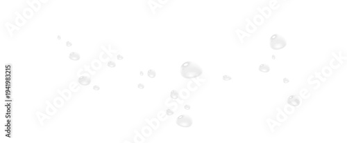 Bild auf Leinwand Realistic vector water drops png on a transparent light background