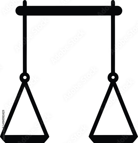 trx suspension trainer silhouette vector art illustration, black and white design