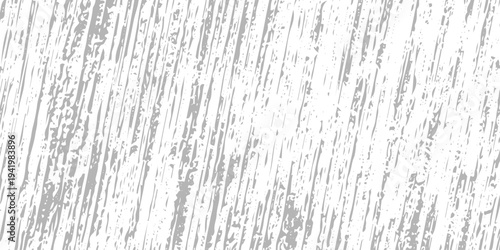 Vertical scratched grunge texture, distressed white surface with thin black streaks, worn paint effect, old paper texture, abstract vertical lines, monochrome grunge background. 