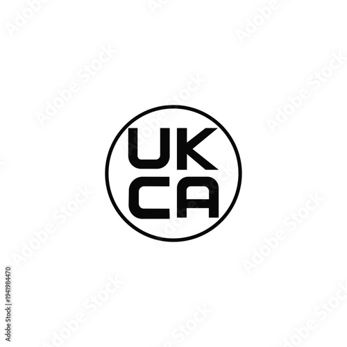 Simple UKCA logo symbol in modern circular design
