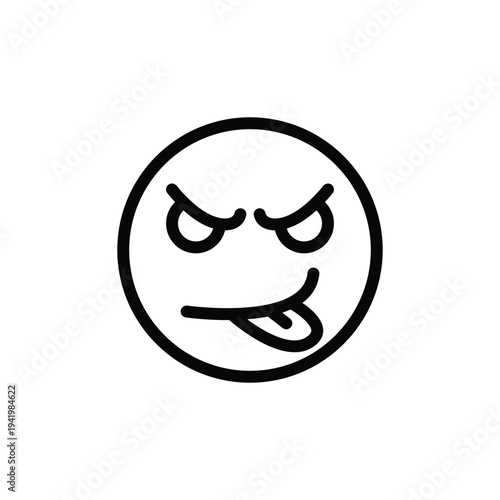 Angry face emoji emoticon angry icon.