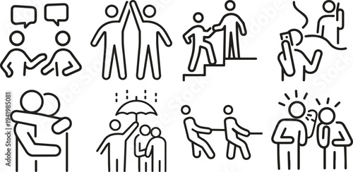 Human Connection & Social Interaction Icons