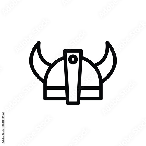 Viking helmet symbol Norse warrior icon icon.