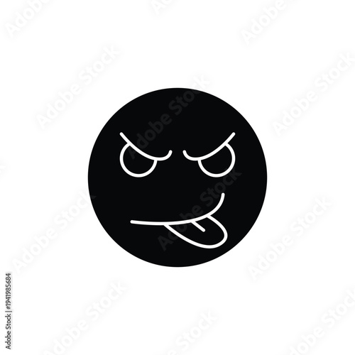 Angry emoticon with tongue out sassy face emoji angry face.