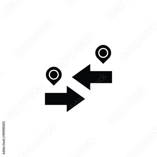 map navigation direction arrow location.