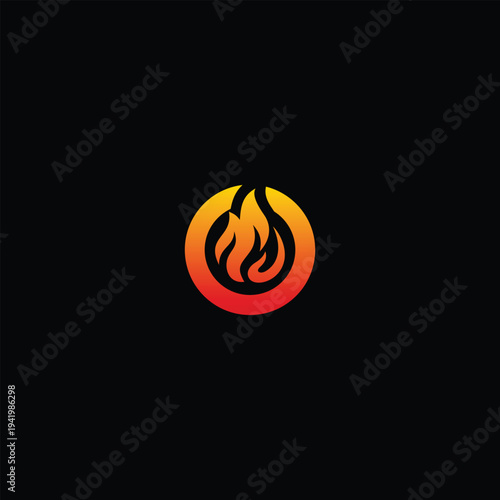 Fiery Flame Logo Design A Symbol of Energy and Passion.