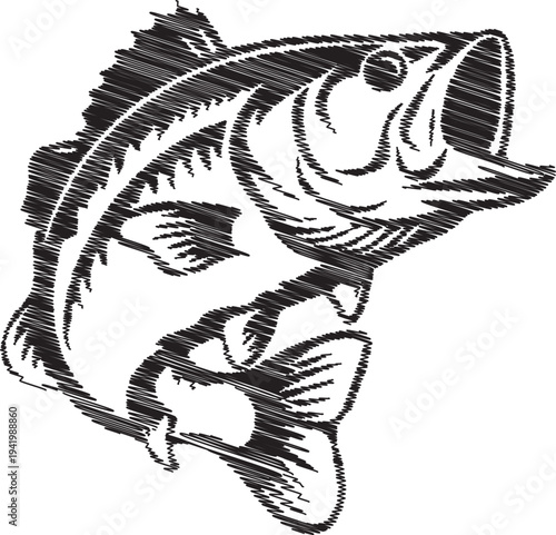 A large mouth bass fish jumping out of water with its mouth open wide