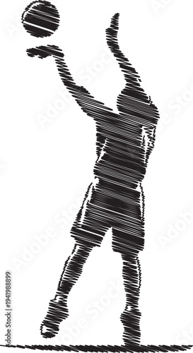 A person in the act of throwing a ball in air with full focus