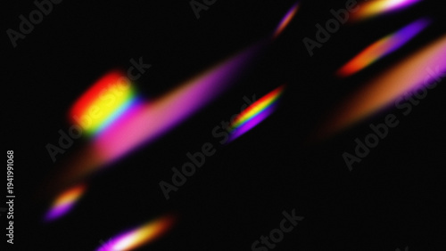 Canvastavla Abstract prism light leak effects