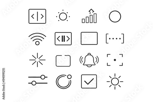 Icons icon detail light cue interface curtain visual smart vector glow feedback