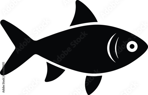 buenos aires tetra silhouette vector art illustration, black and white design