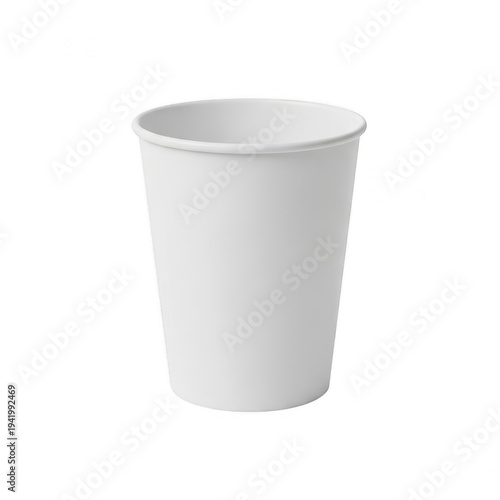 Wallpaper Mural A single disposable white paper cup with a smooth and clean surface against a white background Torontodigital.ca