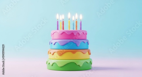 birthday cake with candles
