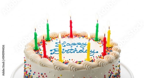birthday cake with candles