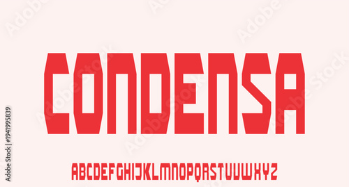 CONDENSA geometric RETRO font	
