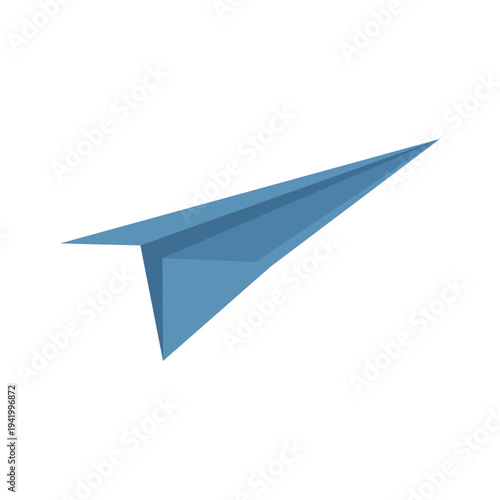 Floating paper airplane concept of freedom and business leadership
