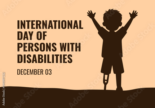 International Day of Persons with Disabilities banner with disabled child character