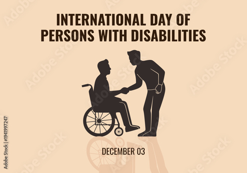 International Day of Persons with Disabilities Banner with Disabled Person in Wheelchair