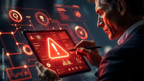 Business Analytics and Risk Management Dashboard with Financial Data Visualization and Digital Technology Interface
