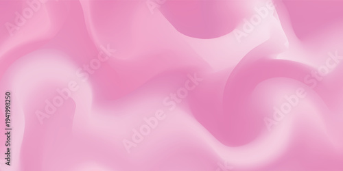Pink strawberry yogurt or ice cream surface texture with wave pattern. Milk creamy sweet fruit and berry product. Soft and frozen sorbet or dairy pudding smooth top. Realistic vector background.