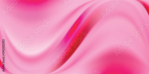 Pink strawberry yogurt or ice cream surface texture with wave pattern. Milk creamy sweet fruit and berry product. Soft and frozen sorbet or dairy pudding smooth top. Realistic vector background.
