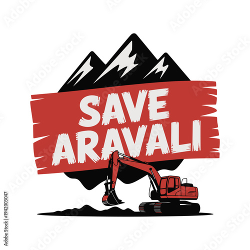 Save Aravalli mountains from heavy machinery destruction