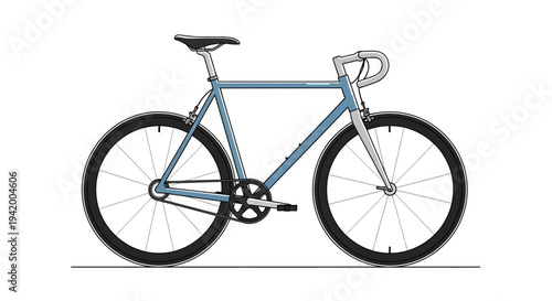 Bicycle with blue frame and handlebars.