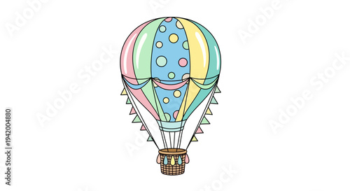 Colorful Hot Air Balloon Ride.