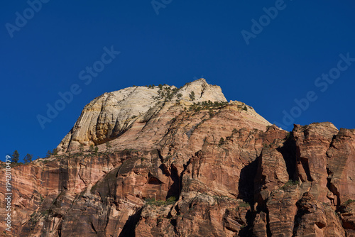 Wallpaper Mural National Zion Park, Utah, USA - October 21, 2025 - Majestic sandstone cliffs of Zion National Park under a clear blue sky Torontodigital.ca