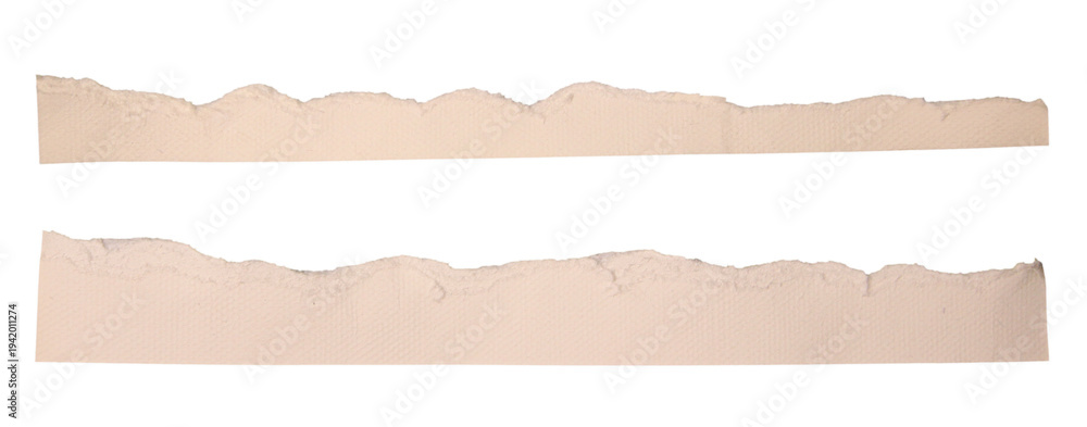 Fototapeta premium Ripped paper edges of torn scrap paper isolated set for raw and artistic look