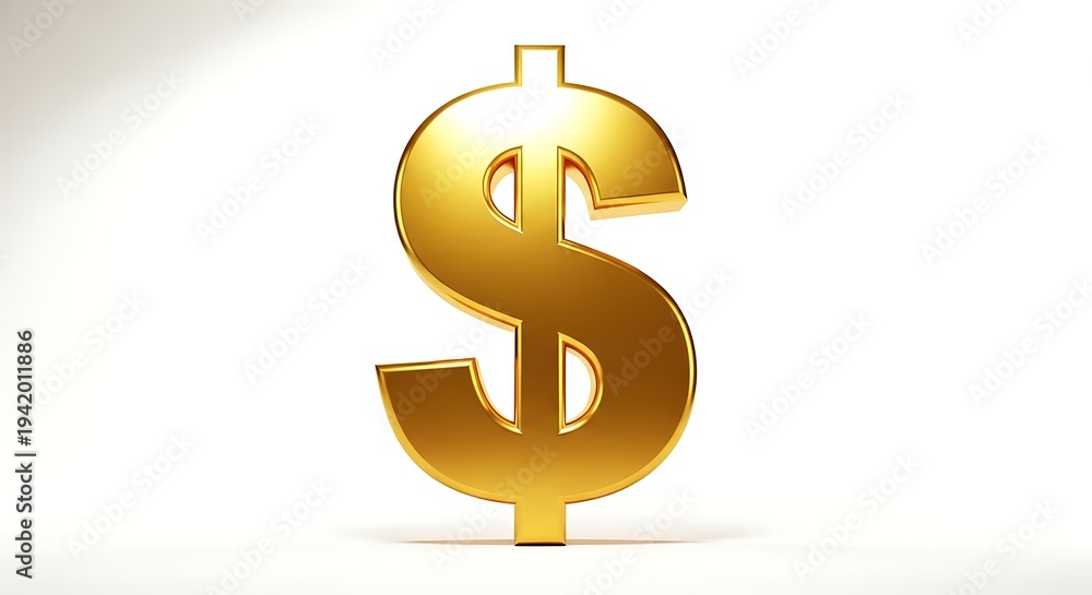 Obraz premium golden dollar symbol