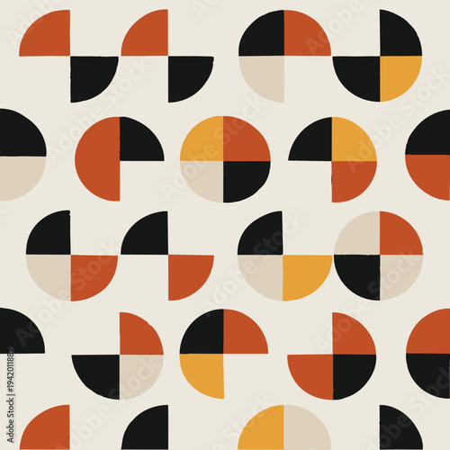 Pie Shape Circles Semi Circle Circular Pattern Background Graphic Round Divide Sections Sector Geometric Vector Print Design