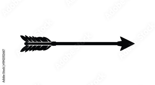 A black arrow pointing right simple graphic design silhouette