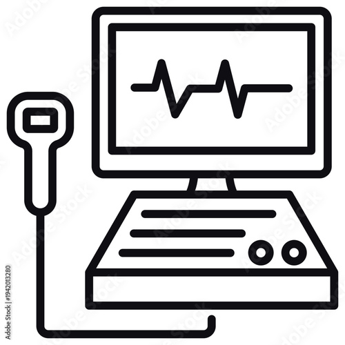 Ultrasound Scanner Line Icon